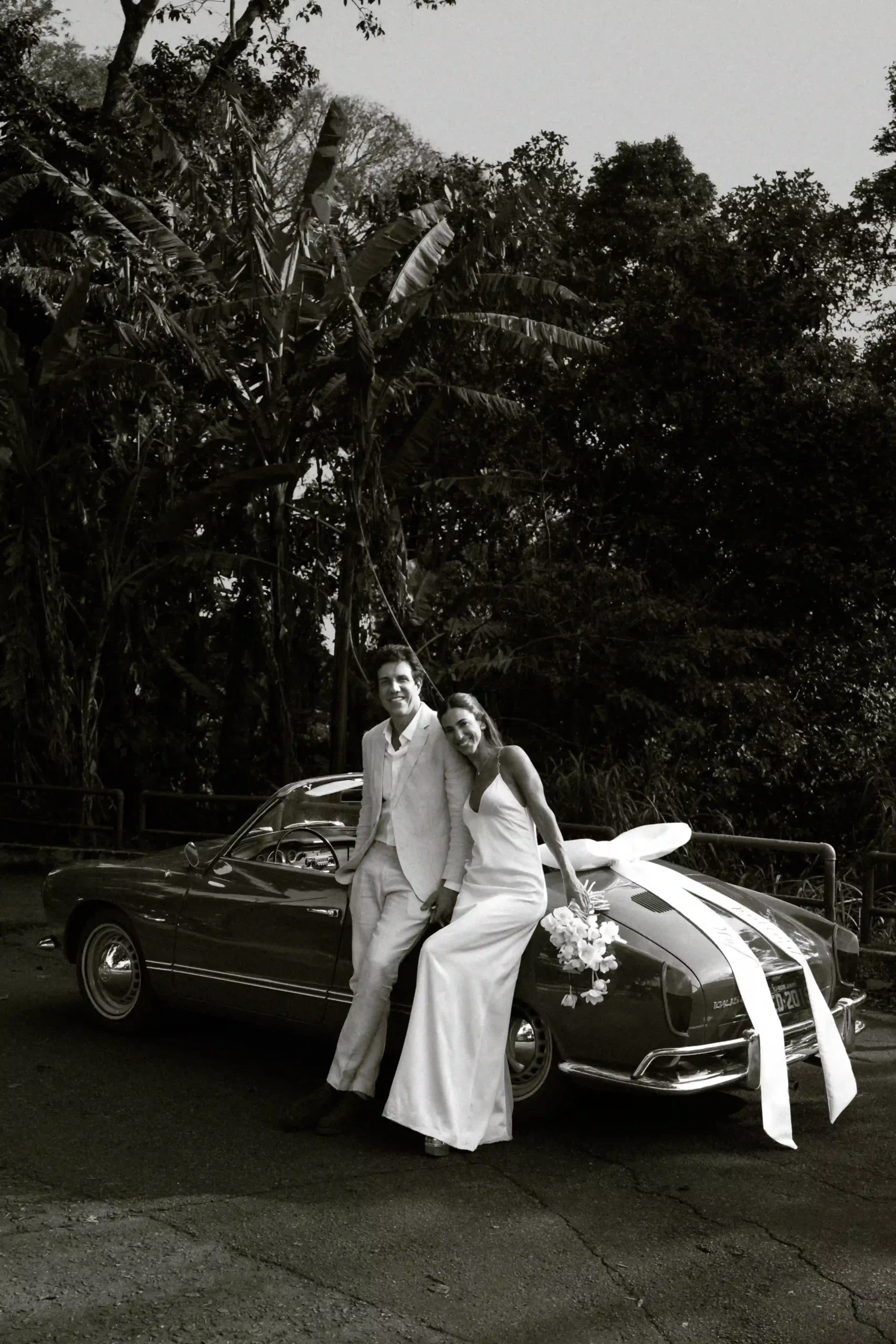 Luiza Sobral durante o casamento civil