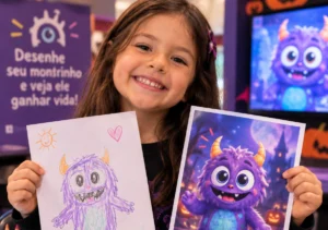Halloween no Terraço Shopping terá oficina que transforma desenhos em personagens com inteligência artificial